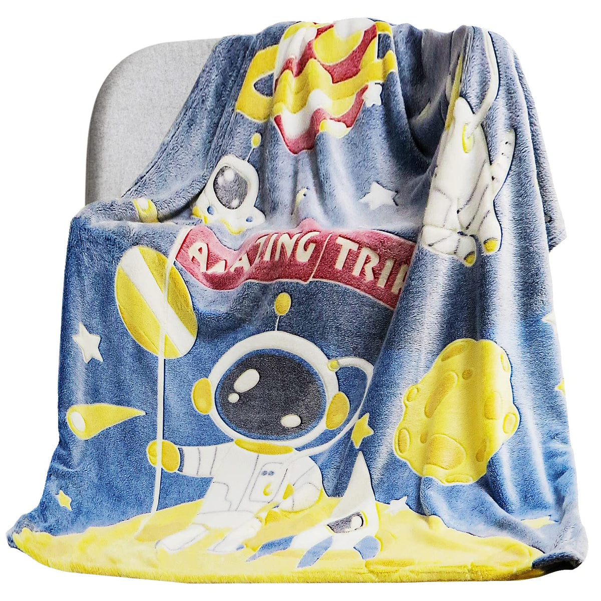  MEIYIN Glow in The Dark Throw Blanket for Kids Girls Boys Cozy  Luminous Warm Blankets fluorescent blanket : Home & Kitchen